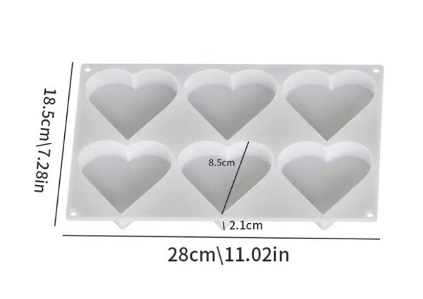 Producto - MOLDE SILICONA X6 CORAZONESs.