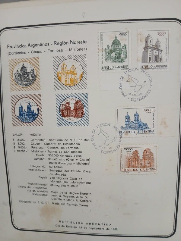 Producto - PROVINCIAS ARGENTINAS  REGION NORESTE  18 SEPTIEMBRE 1982