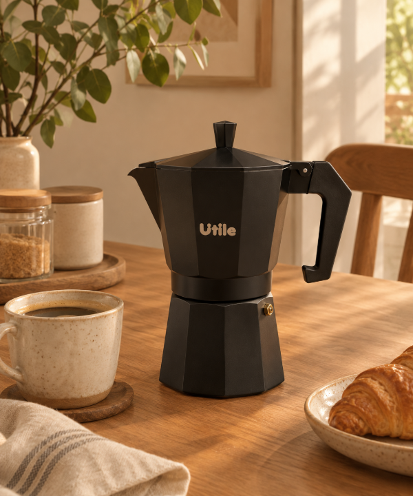 Producto - CAFETERA ALUMINIO NEGRA - ART 21561