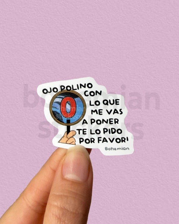 Producto - OJO POLINO - Sticker Individual de Memes / Farandula Arentina