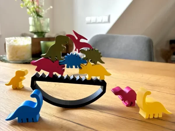 Producto - Juguete Apilable de Dinosaurios - Equilibrio