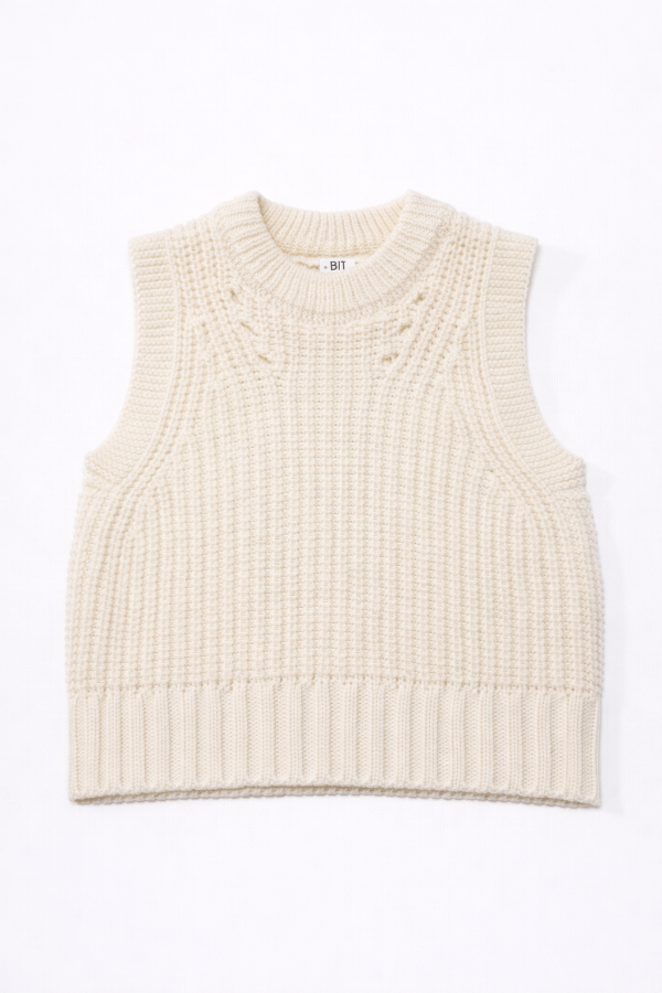 Producto - Chaleco tejido crudo