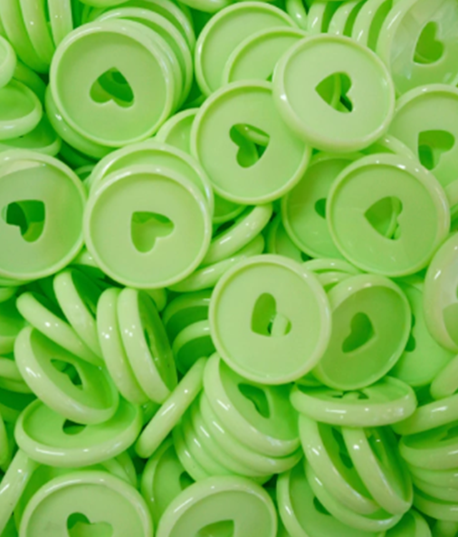 Producto - DISCOS VERDE AQUA CORAZÓN