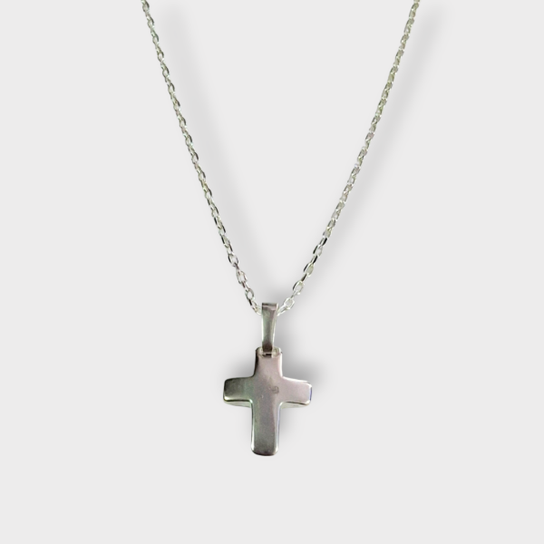 Producto - Cadena con Cruz acero blanco