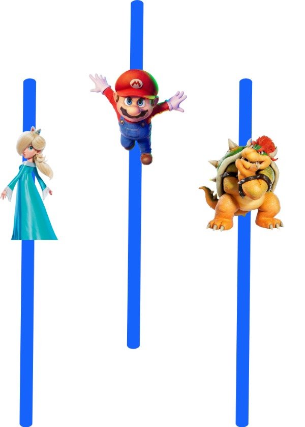 Producto - SORBETES MARIO GALAXY FORMA X 10