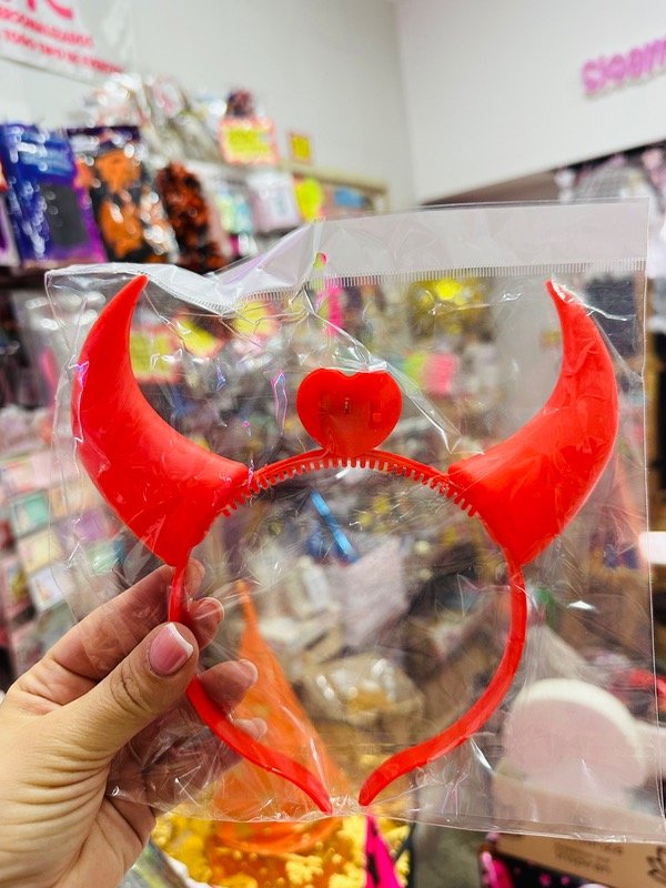 Producto - Vincha díablo Diablita led halloween