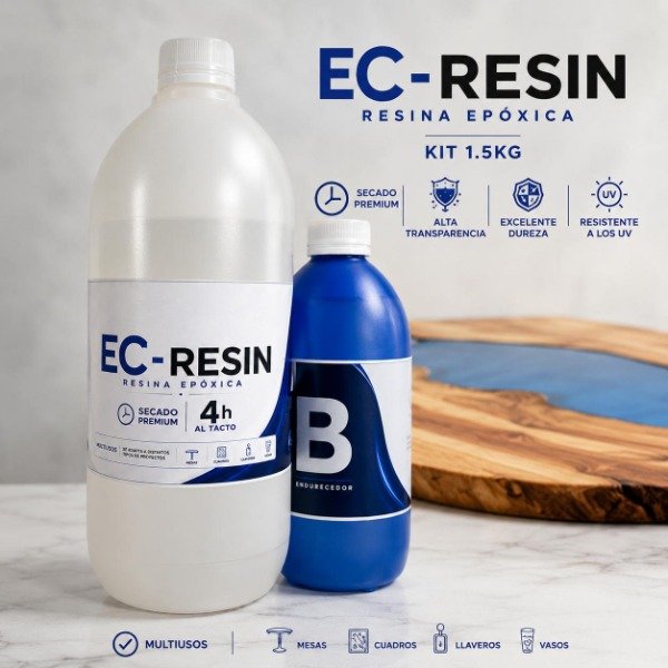 Producto - Kit 1.5kg resina Epoxica Ec-poxy