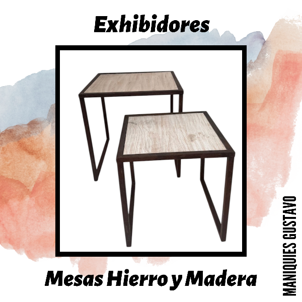 Producto - Mesitas de hierro y madera