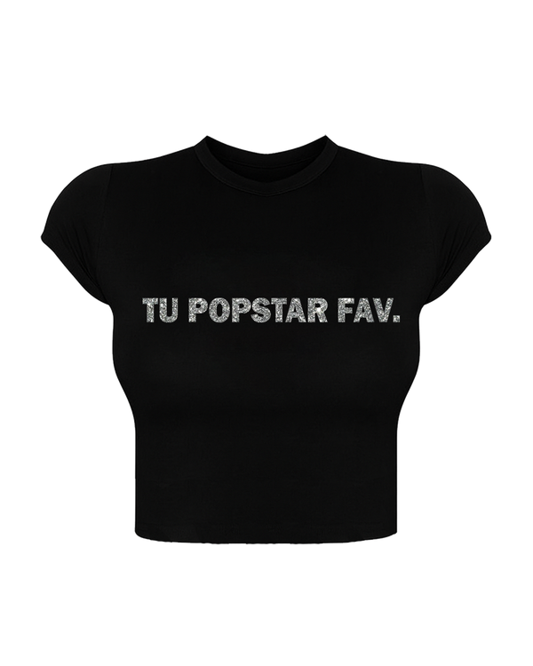 Producto - Baby tee tu popstar fav glitter