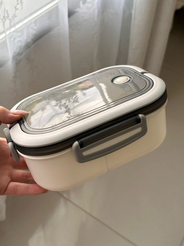 Producto - Lunchera plastica con Divisiones - Blanca