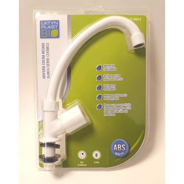 Producto - 12381   GRIFERIA ABS COCINA MESADA BLANCA 56