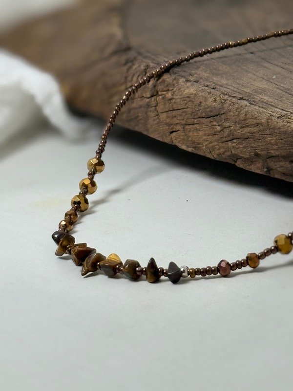 Producto - Collar GARGANTILLA ojo de tigre