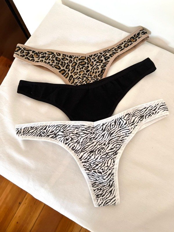 Producto - Less de algodón TIRO ALTO - Pack x3