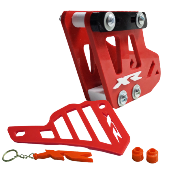 Producto - Kit Guia De Cadena con logo XR y Cubrepiñón + Llavero Honda Tornado - 0