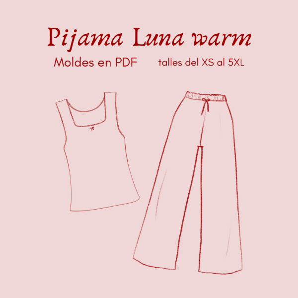Producto - Promo! moldes PDF Pijama Luna Warm