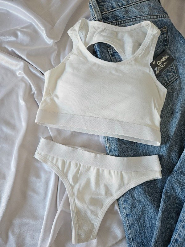 Producto - CONJUNTO DEPORTIVO CONDEZA DE ALGODON CON PUSH UP (A46 G) BLANCO