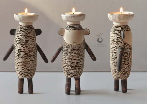 Producto - Portavelas escultura artesanal para niños POR ENCARGO - 2