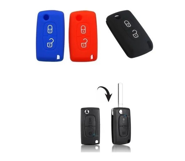 Producto - FUNDA CUBRE LLAVE NAVAJA PEUGEOT 207 GTI 3008 2 BOTONES