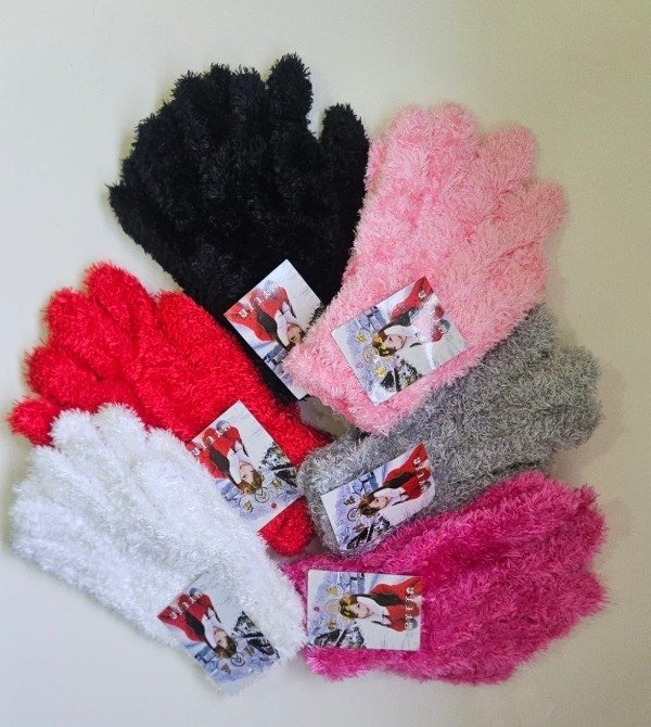 Producto - IN143 GUANTES CHENILLE PARA MUJER, IDEALES PARA INVIERNO COLORS