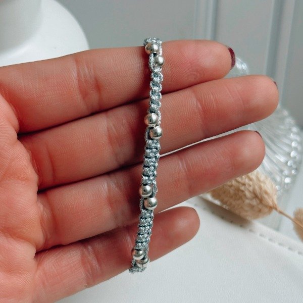 Producto - Pulsera Macramé Laminada Plata 925