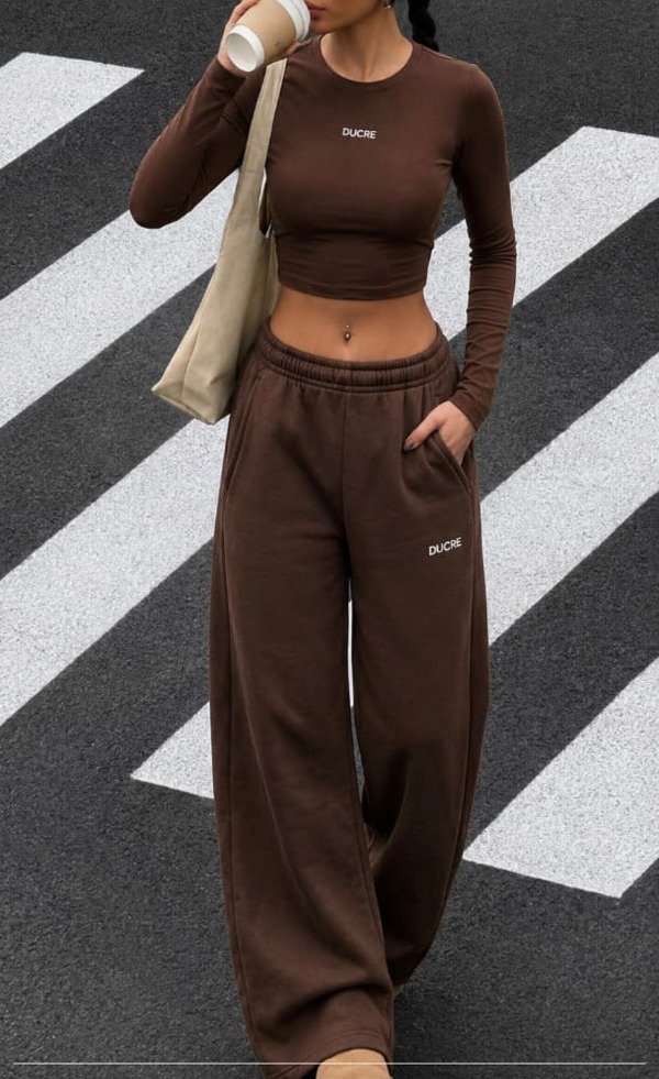 Producto - Pantalón palazzo GISE chocolate