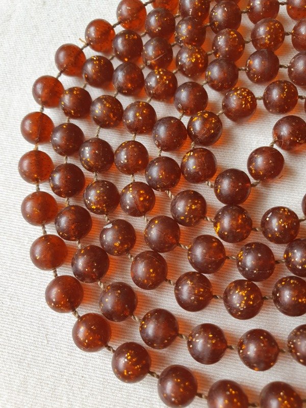 Producto - Collar Sautoir Celuloide Caramelo con Glitter - 1