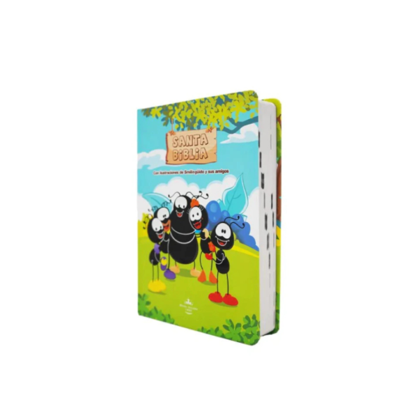 Producto - BIBLIA PARA NIÑOS RVR.63c L 12 PUNTOS  13.5x20 PJR SMILINGUIDO TAPA DURA COLORES