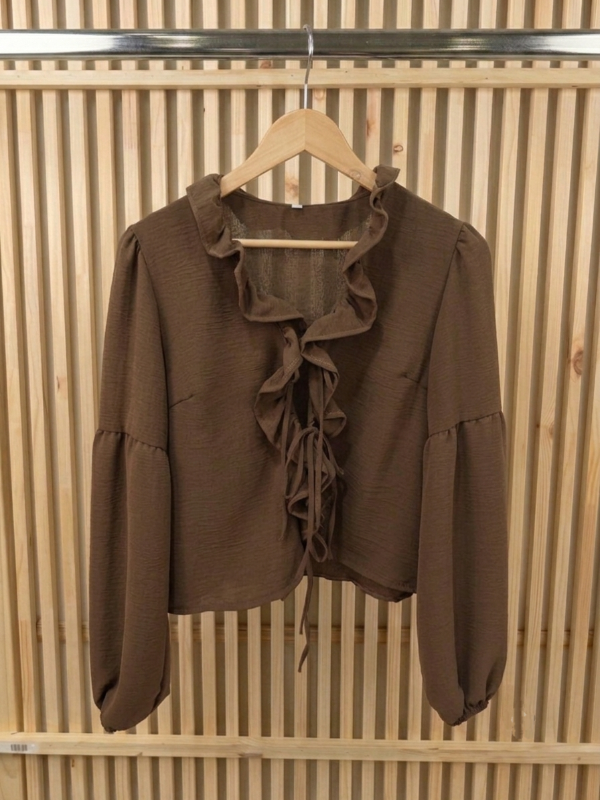 Producto - Camisa con volado - Chocolate - 0