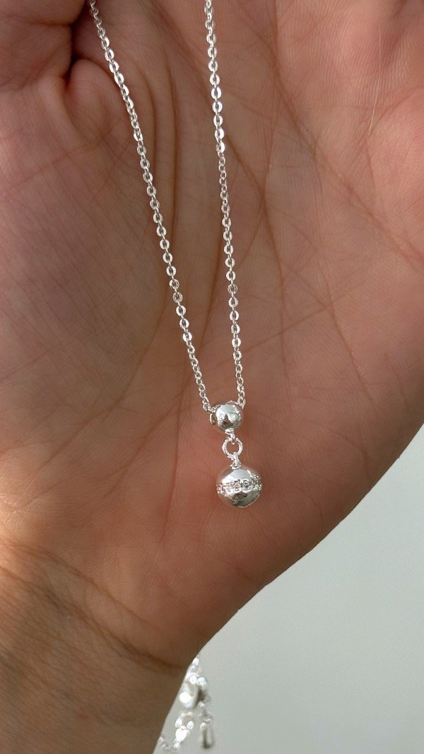 Producto - Conjunto dije doble bolit 40 a 45cm ACERO BLANCO