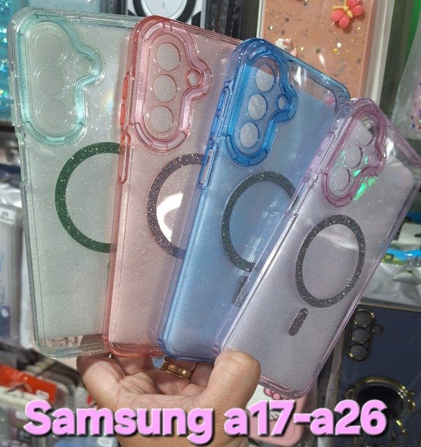 Producto - Fundas diseño glitter reforzadas. Samsung a17-a26