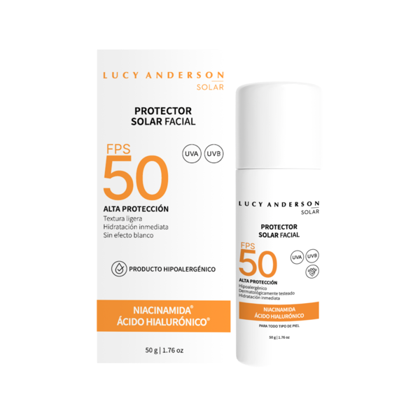 Producto - Protector facial Lucy FPS50 sin color