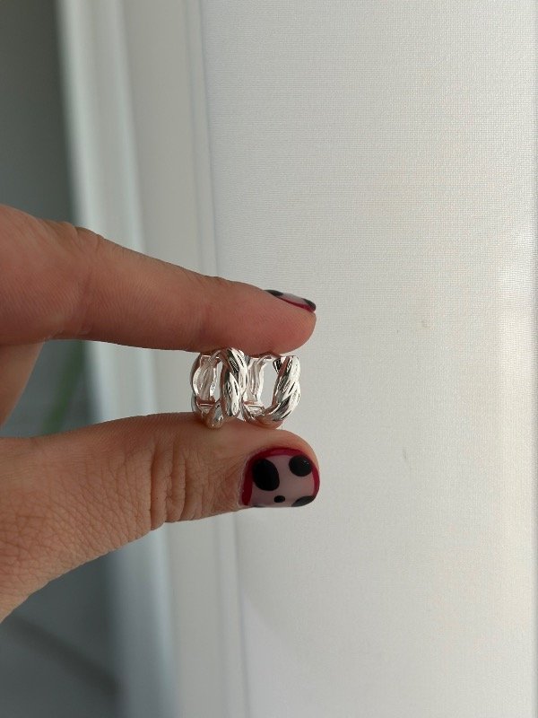 Producto - Argollitas trenzada silver