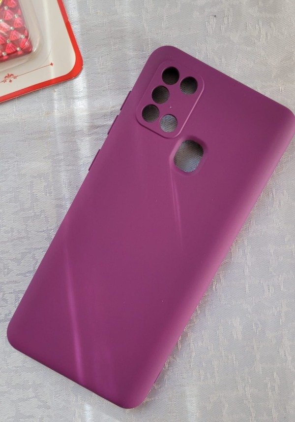 Producto - A21s silicona case violeta con felpa