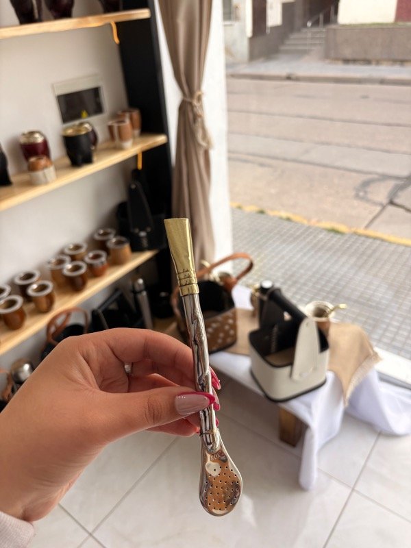 Producto - Bombilla acero y bronce trenzada