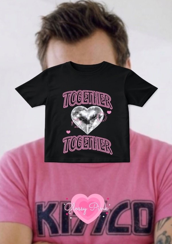 Producto - Baby Tee negra Together Together - DTF