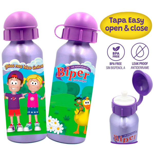 Producto - PROMO PARA NIÑOS Botella De Aluminio Infantil "Biper" (X1 UNIDAD)