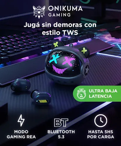 Producto - Auriculares Gamer Onikuma T20 Tws Switch Wonder G0 Bt -Gadnic (Gamert20) - 1