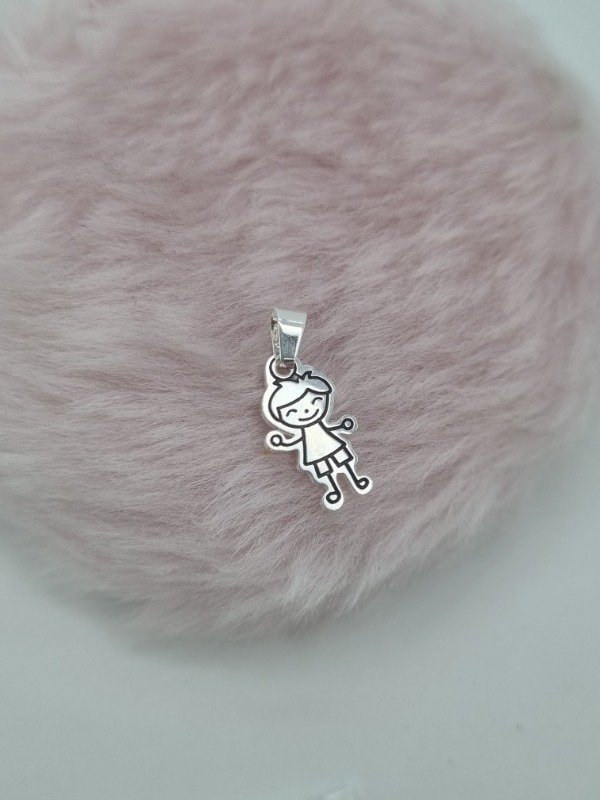 Producto - Dije acero blanco niño