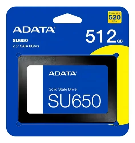 Producto - DISCO SSD ADATA SU650 512GB 2.5" SATA 6Gb/s 520 MB/s