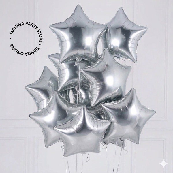Producto - Globo estrella plata metalizado 18"