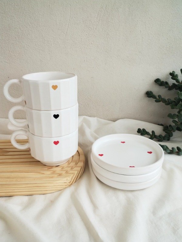 Producto - Set Corazón taza XL + plato - 1