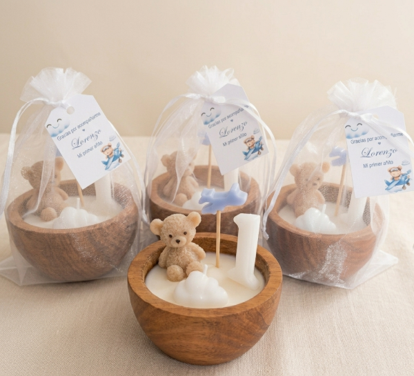 Producto - Teddy en cuenco de madera