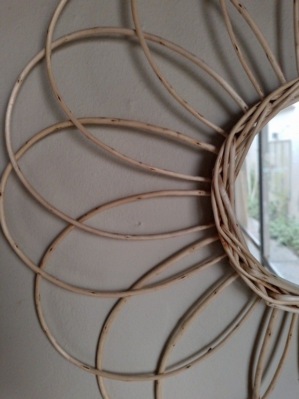 Producto - Espejo de Mimbre mediano 60 cm - 1