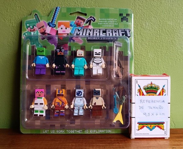 Producto - 1207 - Muñecos Minecraft x8 con accesorios
