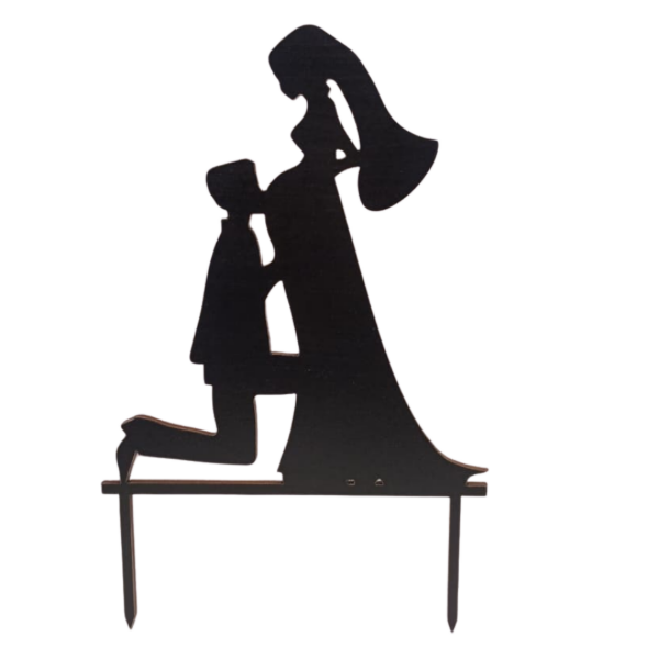 Producto - Cake topper silueta pareja embarazo casamiento