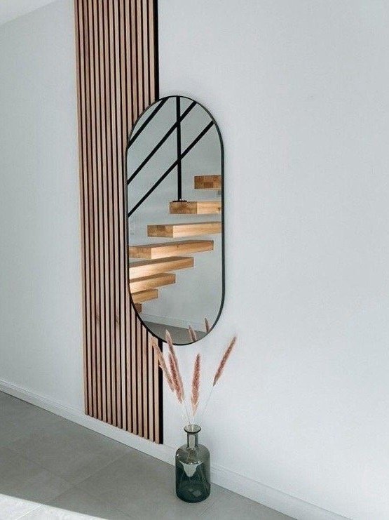 Producto - Espejo doble medio punto marco pvc - medidas medianas