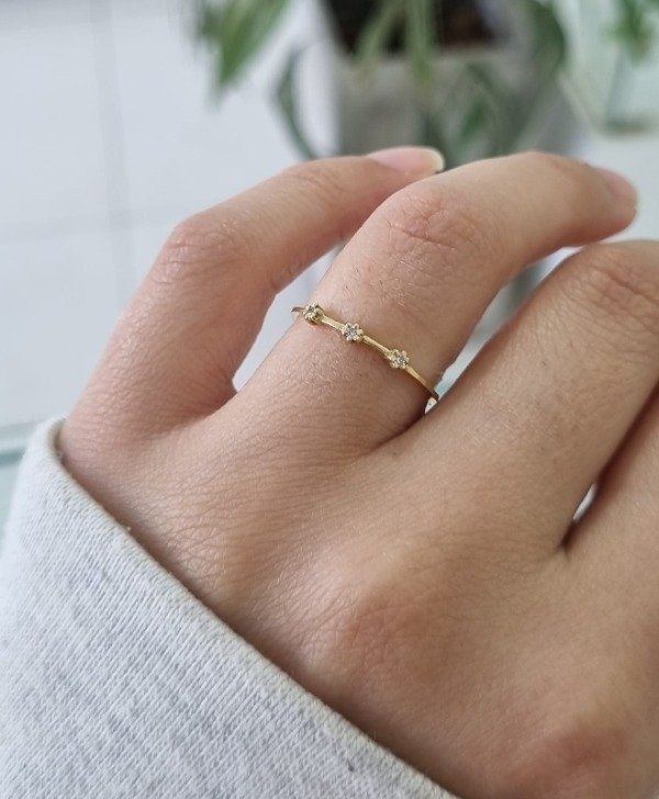 Producto - Anillo oro 18k Florcitas - 0