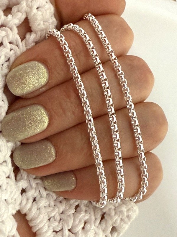 Producto - CB577 Cadena rolo cuadrada N3 acero blanco