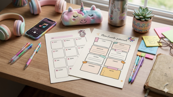 Producto - Cuaderno Digital Unicornio A5 - Kit de Organización y Planificación PDF - 3