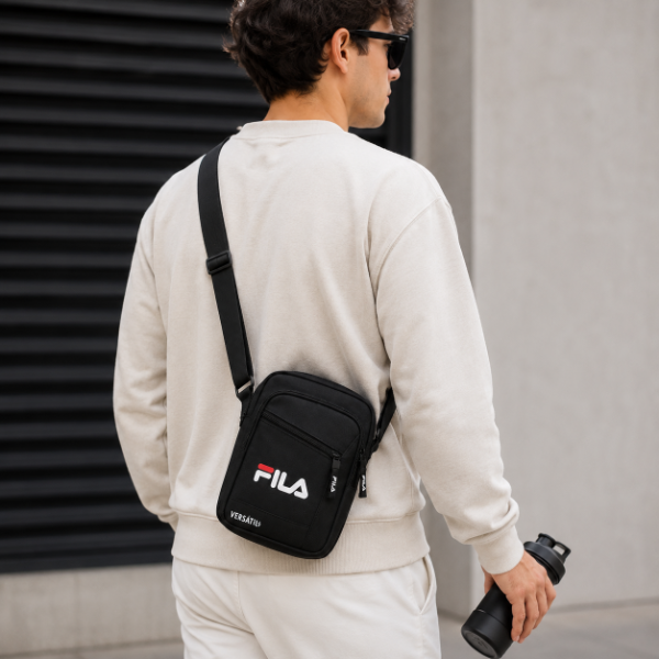 Producto - Morral Cruzado Fila Negro Día del Padre
